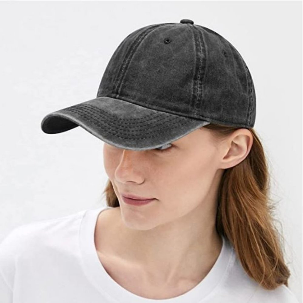 Cotton Washed Baseball Cap Adjustable Size